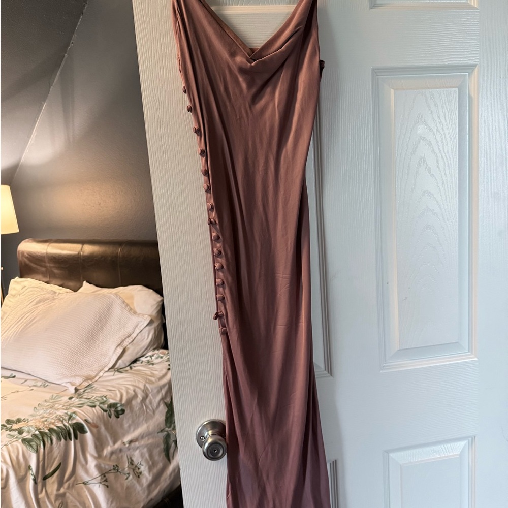 Zara cowl neck Mauve Sleeveless Dress